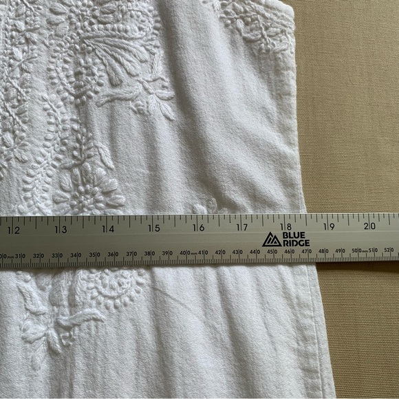 NWT Roller Rabbit White Embroidered Cotton Dress Small Boho Lined $138 Retail - Picture 11 of 16